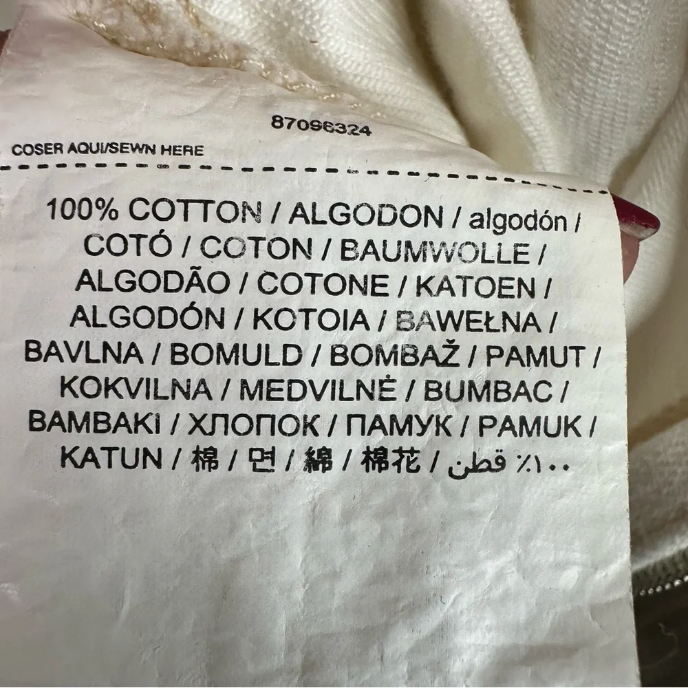 Mango size Large Long Sleeve Off White Utility Denim Jumpsuit Boilersuit - Picture 11 of 12